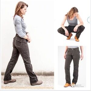 Dovetail workwear day construct brown canvas work pants